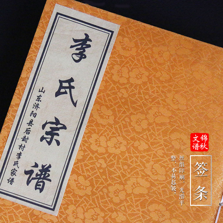 山東濟(jì)陽縣后封村李氏家譜 李氏宗譜簽條