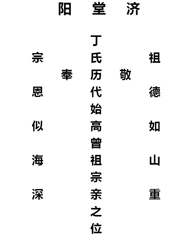 濟(jì)堂陽(yáng)丁氏宗堂式樣圖二