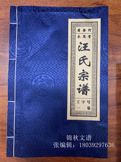 汪氏宗譜樣書(shū)